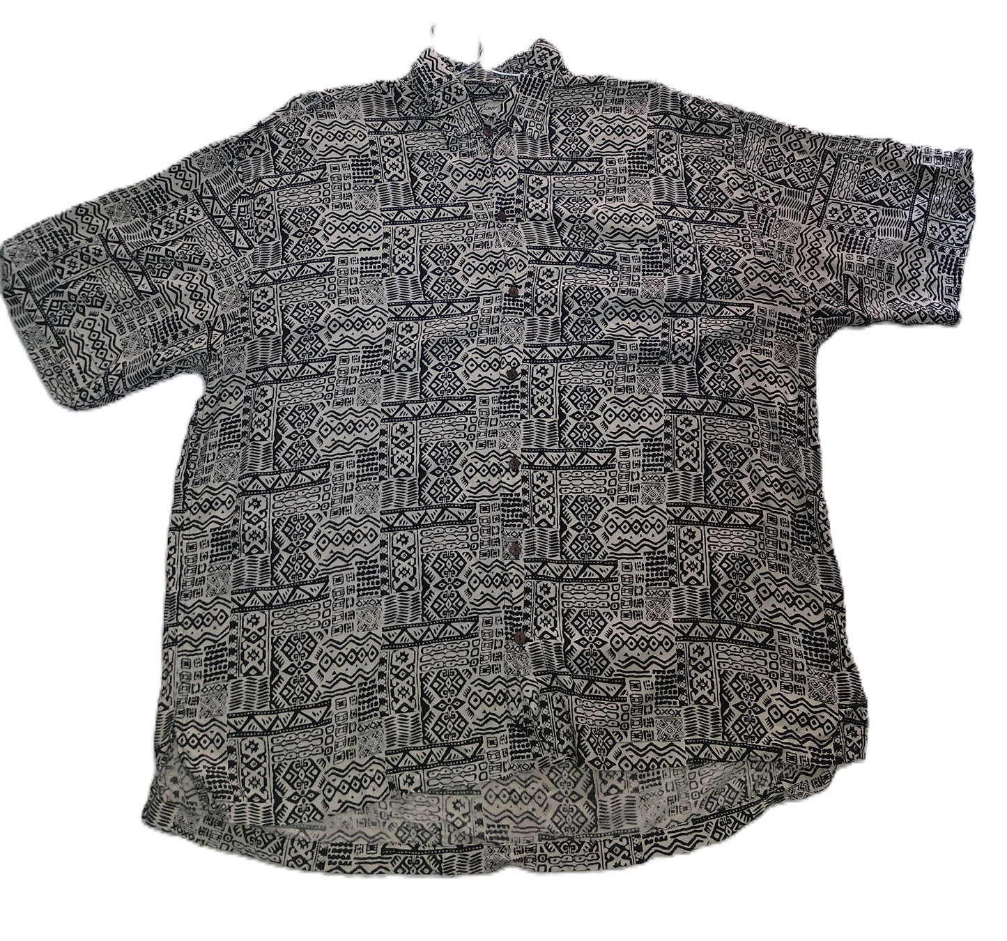 Monochrome Tribal Block Print Shirt