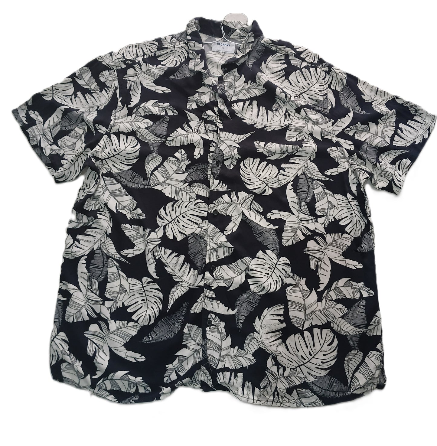 Black & White Tropical Leaf Shirt