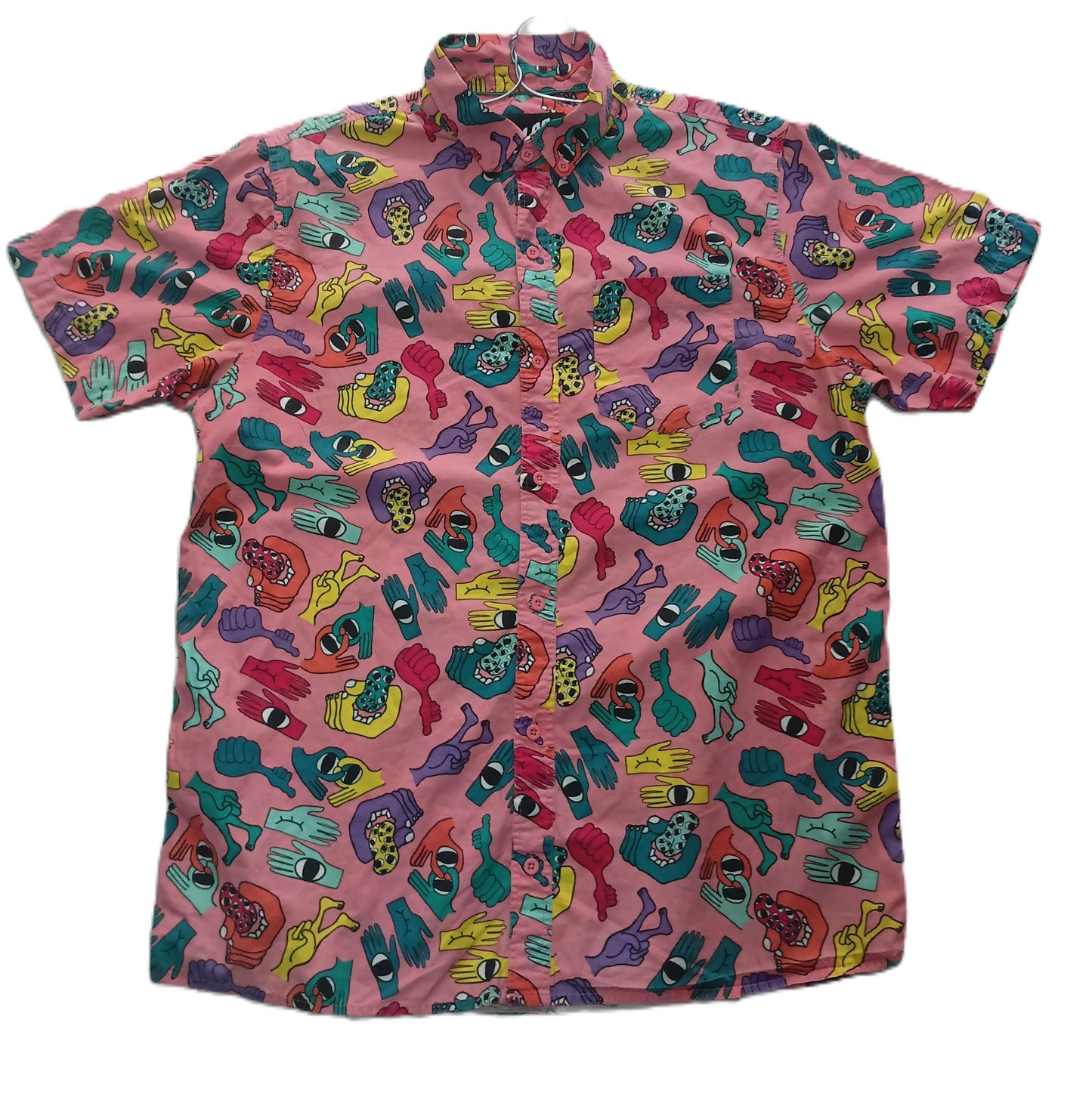 Hands & Eyes All-Over Print Short Sleeve Shirt