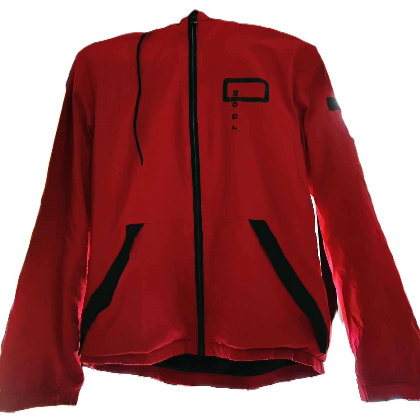 Red & Black Zip-Up Hoodie Jacket