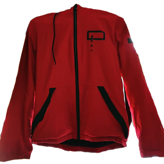 Red & Black Zip-Up Hoodie Jacket
