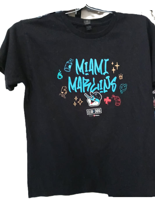 Miami Marlins Club 305 Graffiti Tee