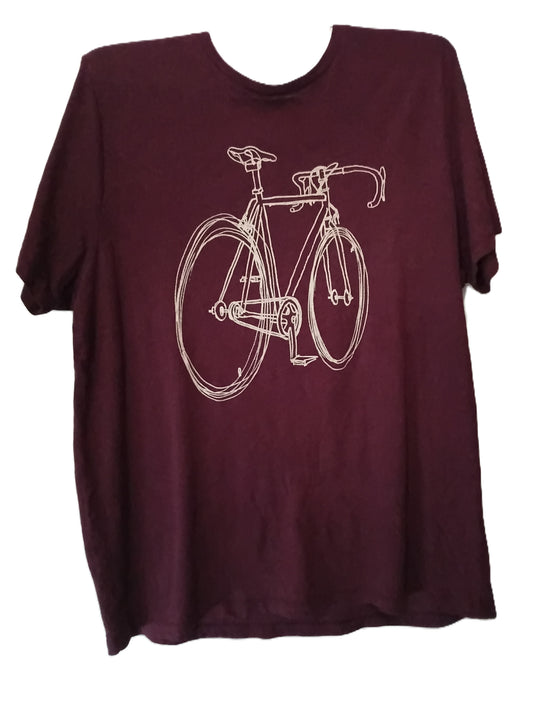 Road Bike Line Art Graphic Tee