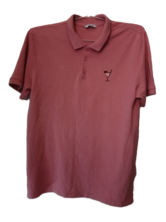 Dusty Rose Cocktail Embroidered Polo