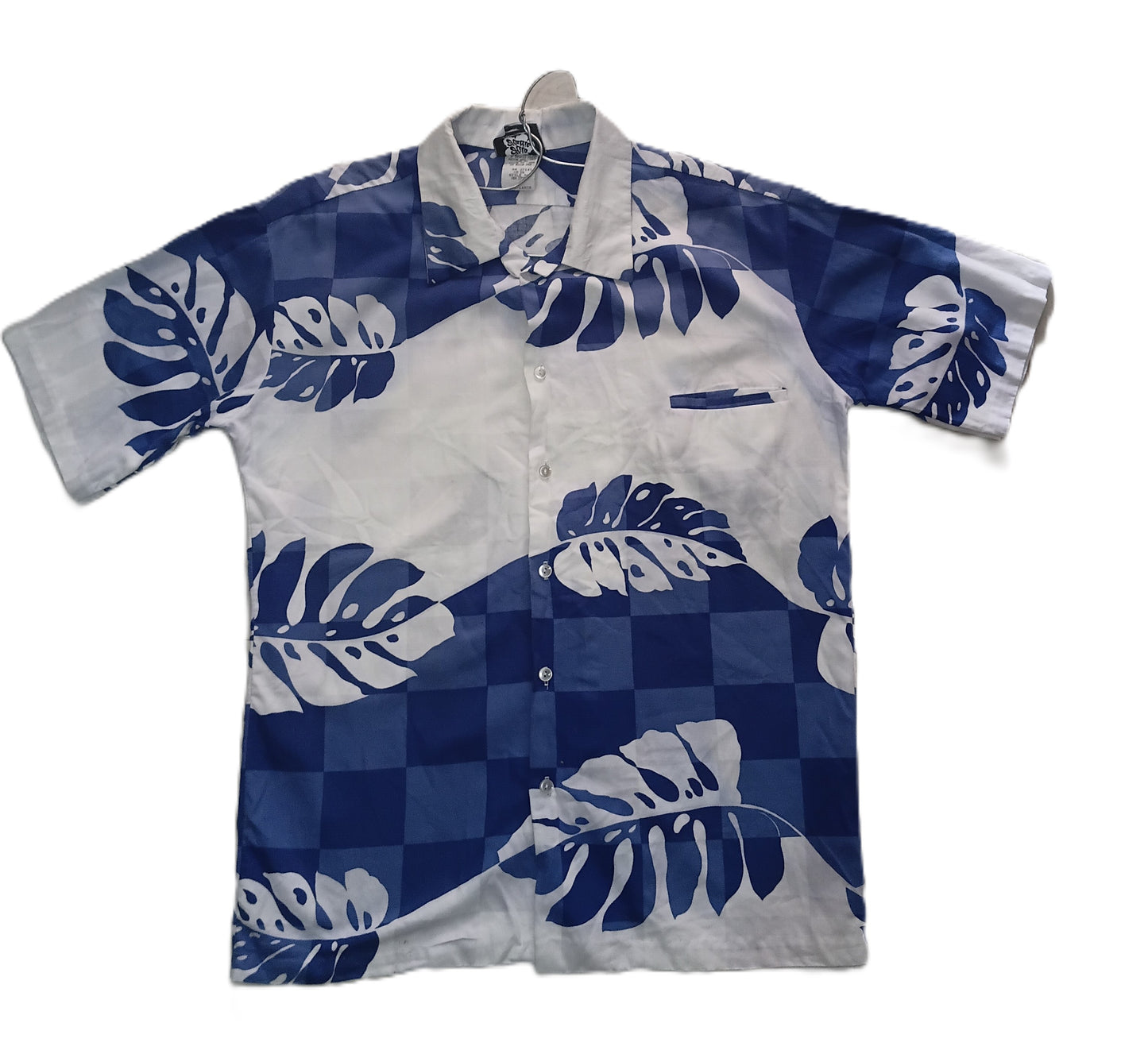Blue Checkerboard Leaf Shirt