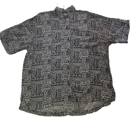 Monochrome Tribal Block Print Shirt