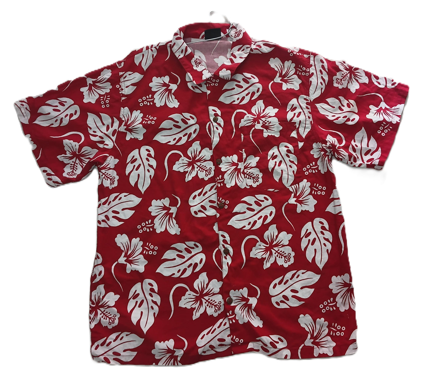 Red Hibiscus Hawaiian Shirt