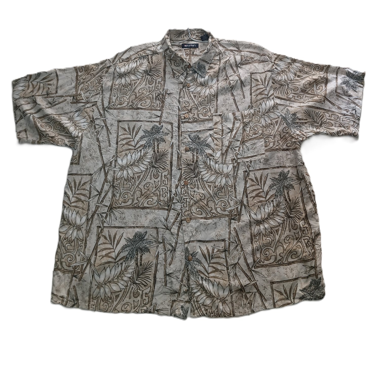 Batik Tropical Panel Shirt