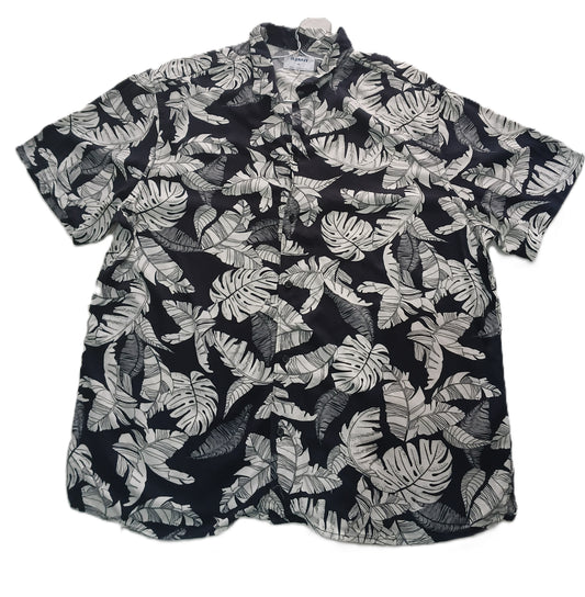 Black & White Tropical Leaf Shirt