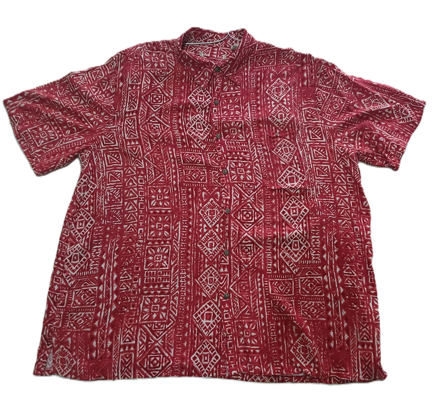 Red Tribal Geometric Shirt