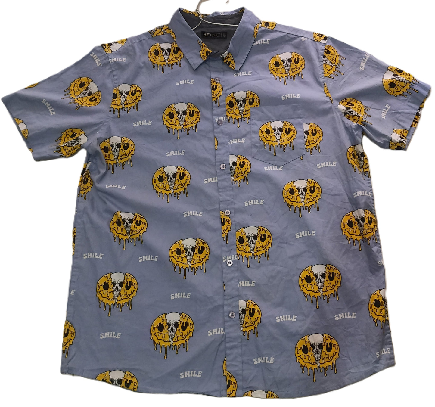 Smile Skull Drip Short Sleeve Shirt