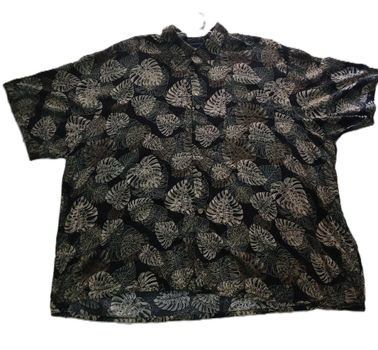Dark Leaf Print Shirt