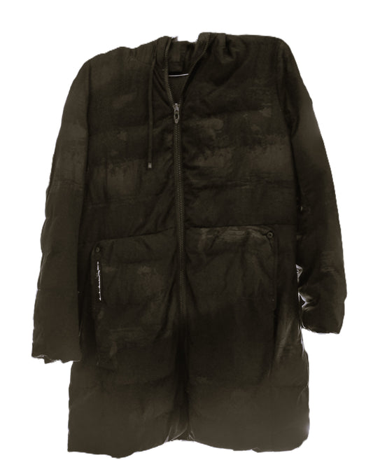 Black Hooded Puffer Coat