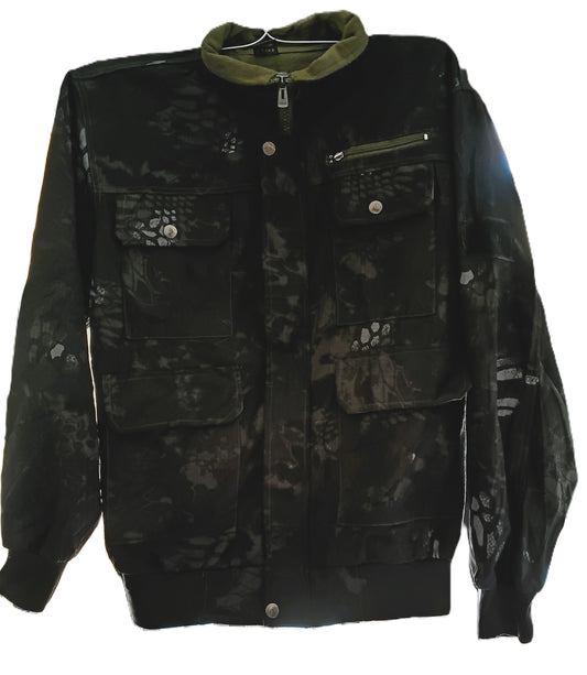 Black Camo Tactical Bomber Jacket