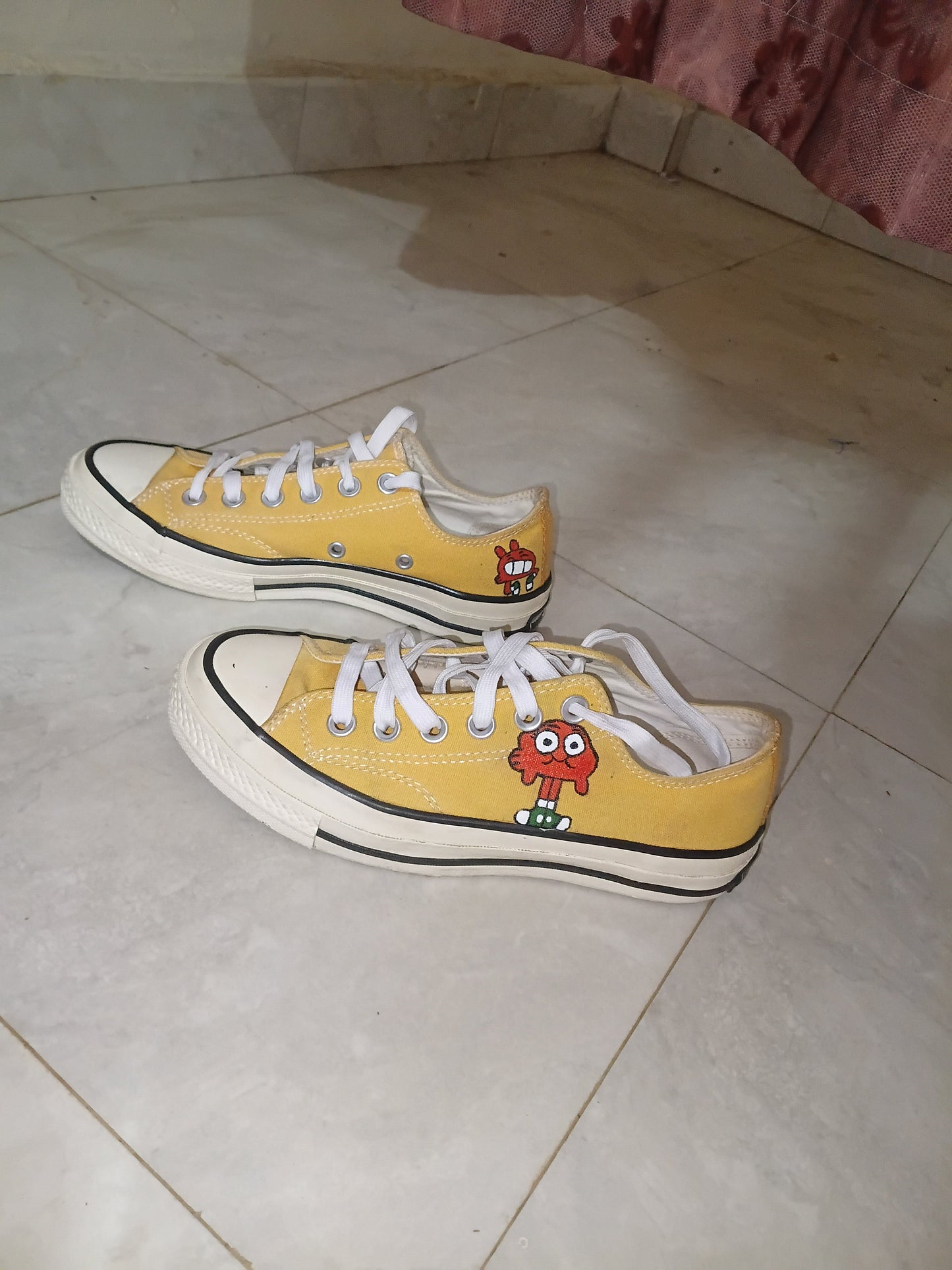 Yellow Graphic Converse Chuck 70 Low Top Size 39