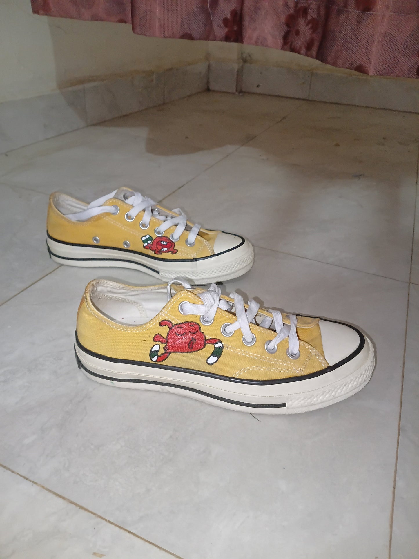 Yellow Graphic Converse Chuck 70 Low Top Size 39