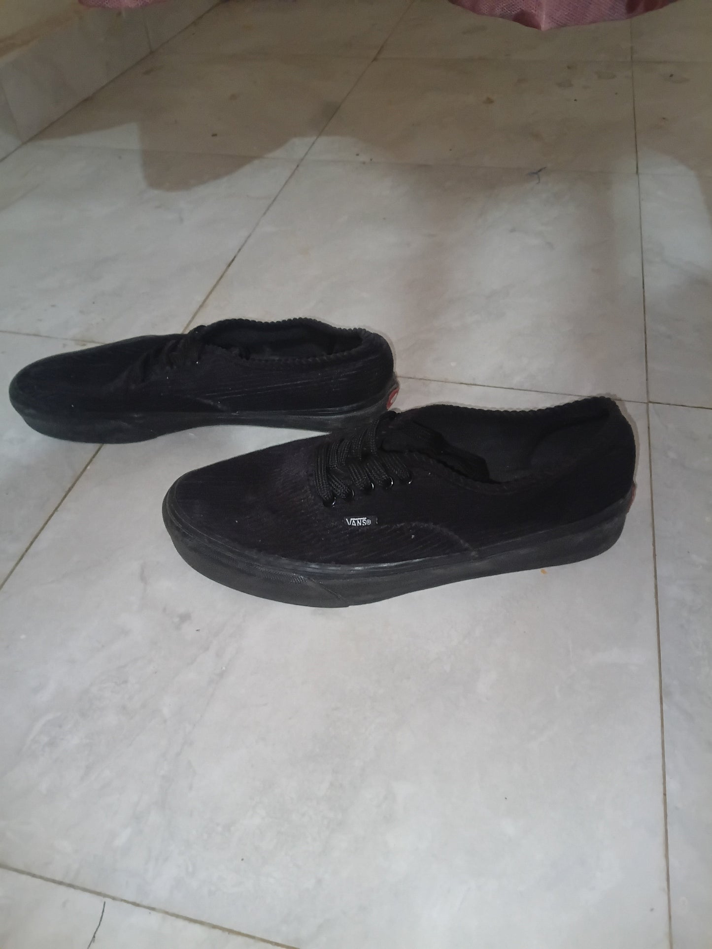 Triple Black Vans Authentic Low Top — Size 44