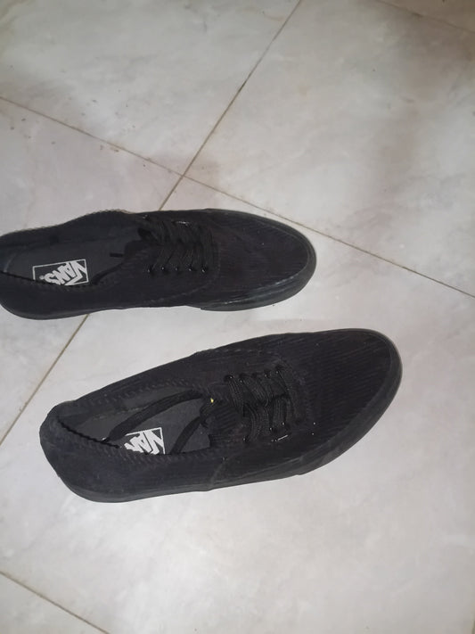 Triple Black Vans Authentic Low Top — Size 44
